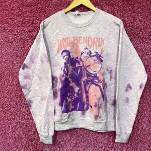 Jimi Hendrix Purple Haze Rock Legend Crewneck Sweater Medium